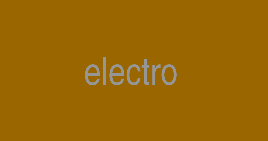 Brown background with 'electro' text.